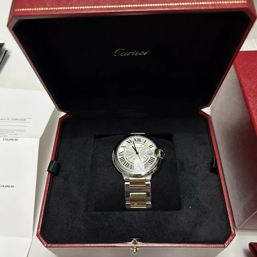 Unisex Cartier Two-Tone Silver and Gold Ballon Bleu de Watch